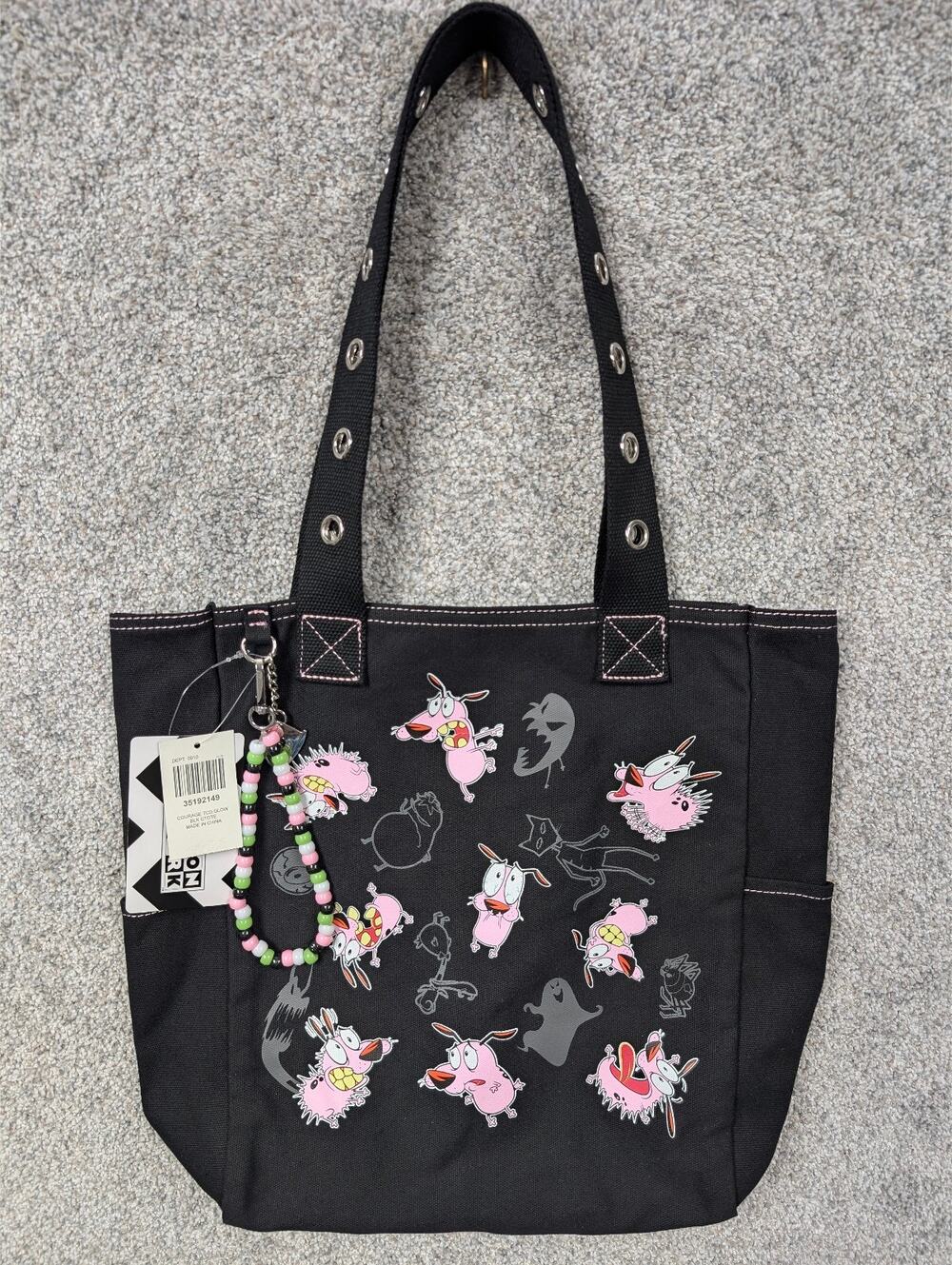 Courage The Cowardly Dog Grommet Bag With Charm NEW Cartoon Network